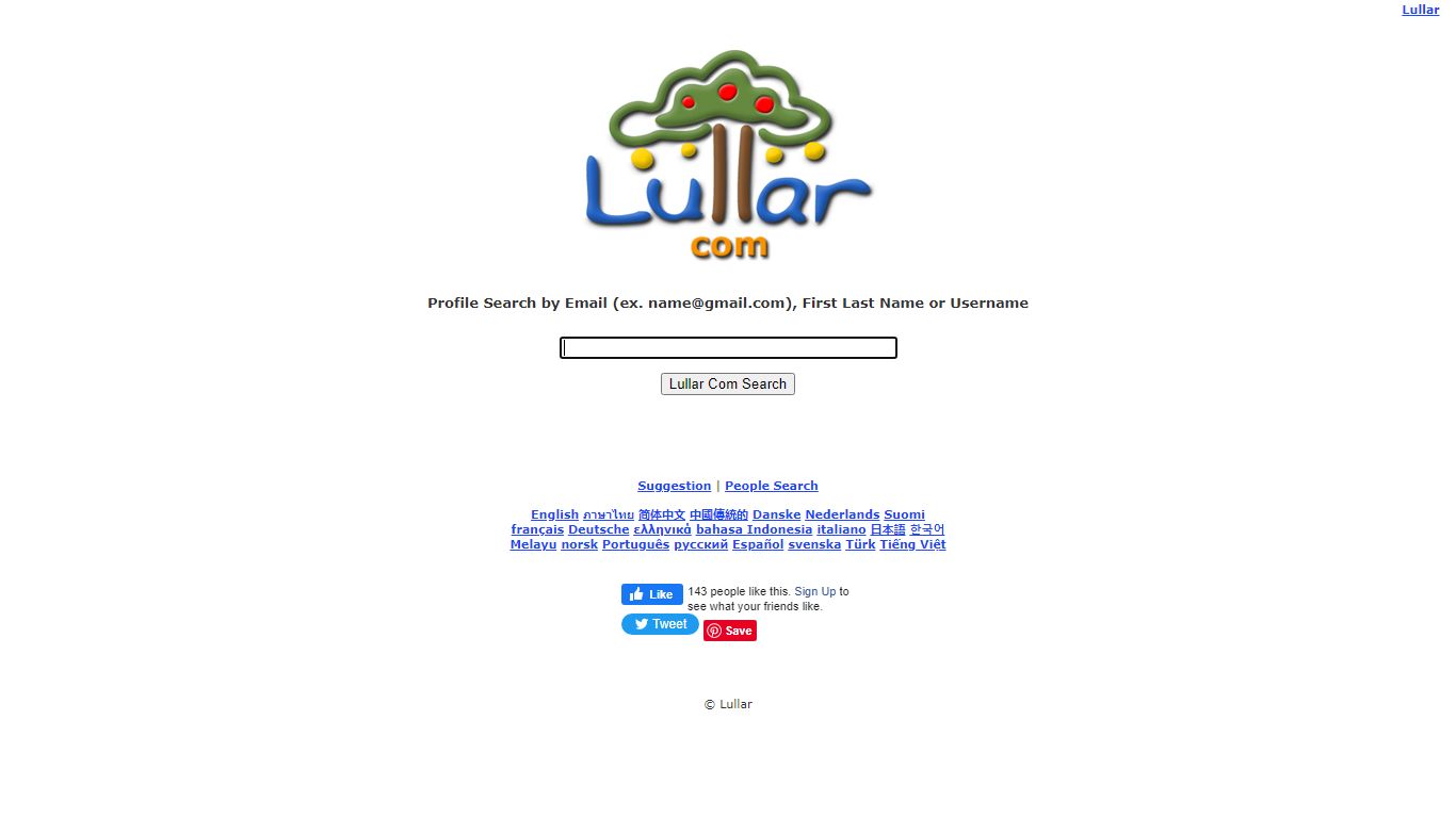 Lullar Com - Search People Profile by Email or Username